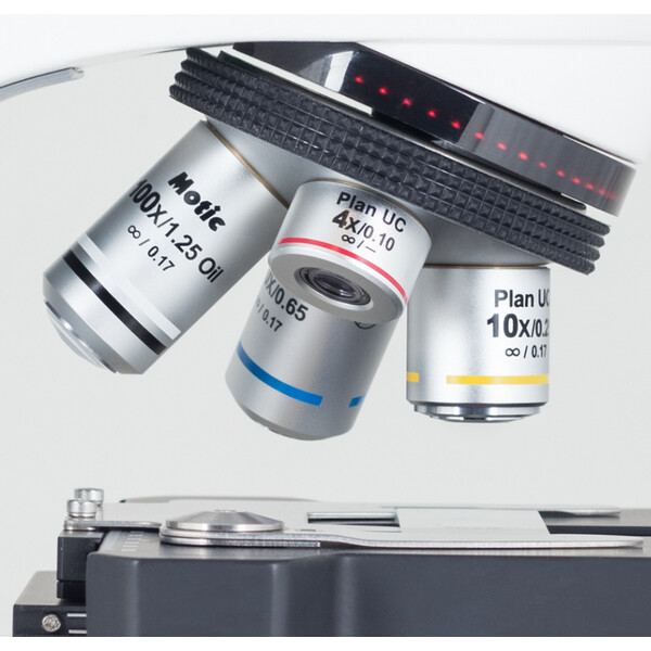 Motic Microscoop Panthera E2, trinoculair, HF, INFINITY, plan achro., 40x-1000x, vast Koehl.LED