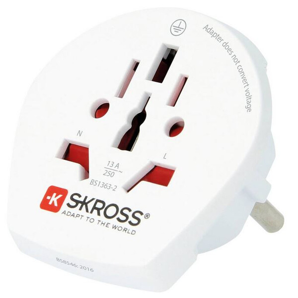 Skross Stroomvoorziening Reiseadapter World to Europe