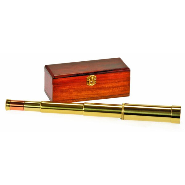 Helios Optics Zaktelescoop Admiral 10-30x30 Brass and Mahogany Presentation Box