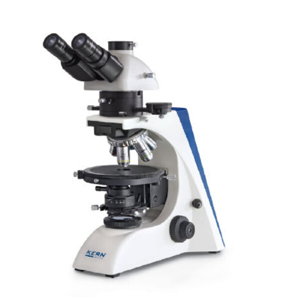 Kern Microscoop OPM 181, POL, trino, Inf plan, 40x-400x, doorvallend licht, HAL, 20W