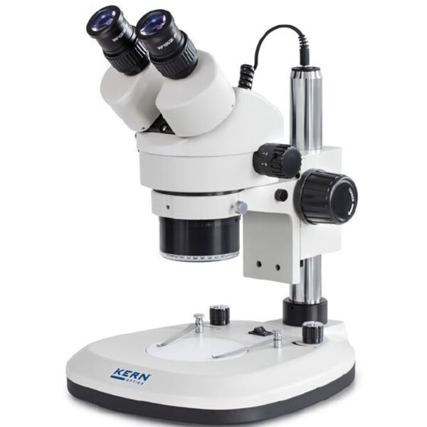 Kern Stereo zoom microscoop OZL 465, bino, Ringl, Greenough, 0,7-4,5x, HWF10x20, 3W LED