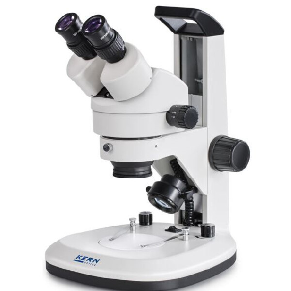 Kern Stereo zoom microscoop OZL 467, bino, Greenough, 0.7-4.5x, HWF10x20, 3W LED