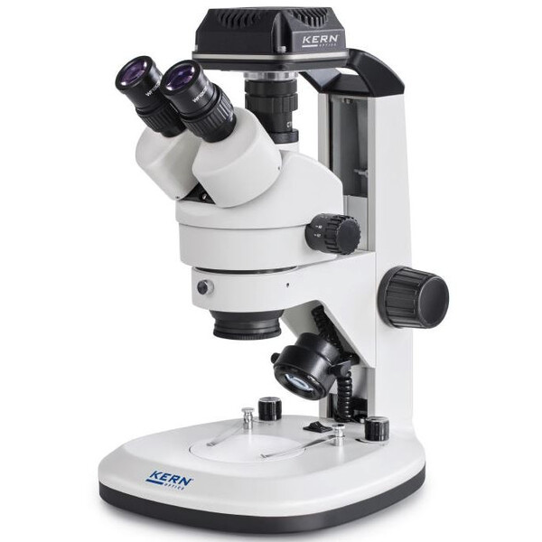 Kern Microscoop OZL 468C832, Greenough, Rek, 7-45x, 10x/20, Doorgelaten licht, LED 3W, camera 5MP, USB 3.0
