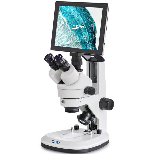 Kern Microscoop OZL 468T241 Greenough, rek, 7-45x, 10x/20, Doorgelaten licht, 3W LED, camera 5MP, USB 2.0, HDMI, WiFi, Tablet
