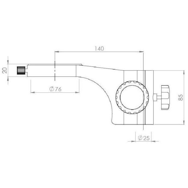 Kern Stereo zoom microscoop OZM 912, bino, 7x-45x, HSWF 10x23 mm, Stativ, Einarm (430 mm x 385 mm) m. Tischplatte, Ringlicht LED 4.5 W