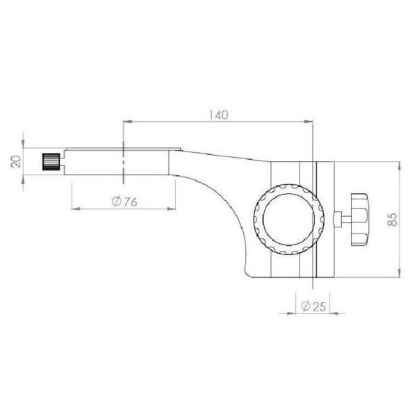 Kern Stereo zoom microscoop OZM 913, trino, 7x-45x, HSWF 10x23 mm, Stativ, Einarm (515 mm x 614 mm) m. Tischplatte, Ringlicht LED 4.5 W