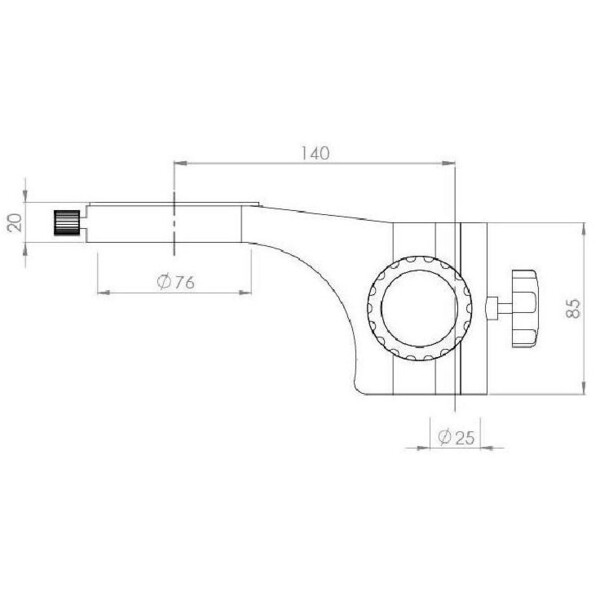 Kern Stereo zoom microscoop OZM 932, bino, 7-45x, HSWF 10x23 mm, Stativ doppelarm, 430x480mm, m. Tischplatte, Ringlicht LED 4.5 W