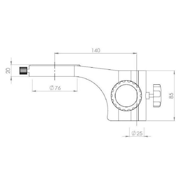 Kern Stereo zoom microscoop OZM 953, trino, 7-45x, HSWF 10x23 mm, Gelenkarm-Stativ Tischklemme, Ringlicht LED, 4,5W