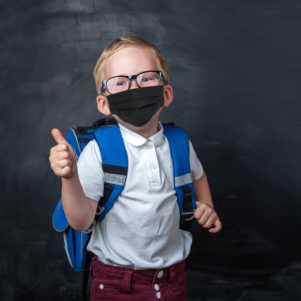 Masketo Mondmasker, polyester, zwart, voor kinderen