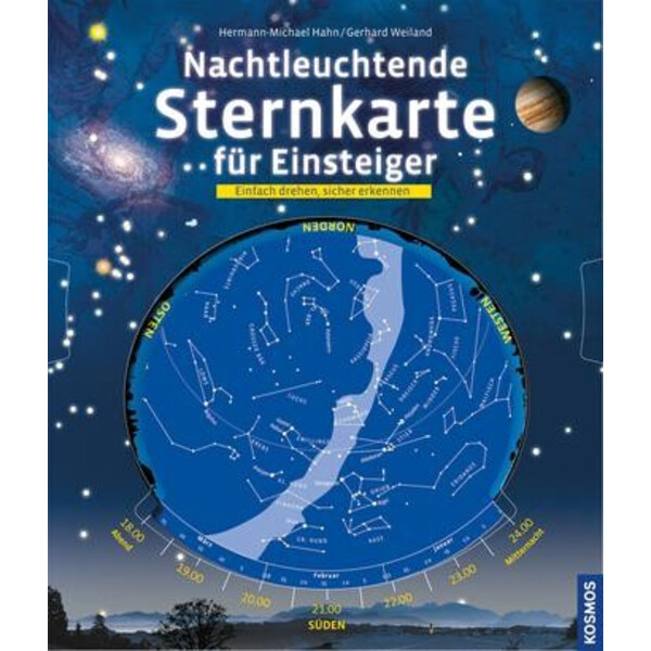 Kosmos Verlag Sterrenkaart Nachtleuchtende Sternkarte für Einsteiger (Duits)