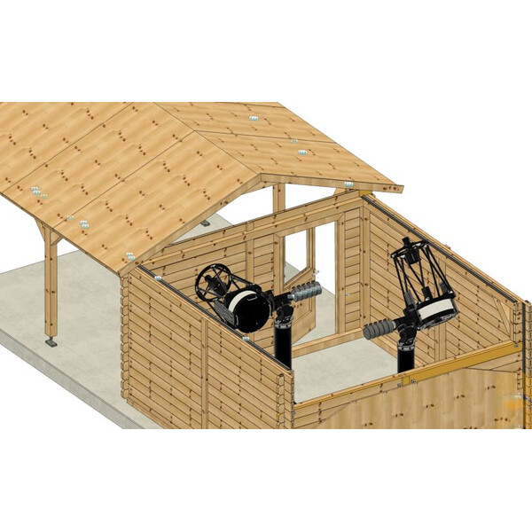 Dome Parts GmbH Rolldach-Sternwarte GreenLine Mega mit Holzschutz