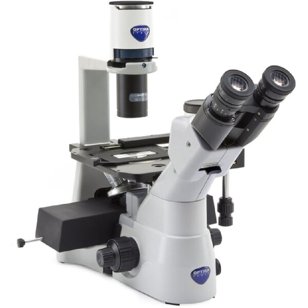 Optika Omgekeerde microscoop IM-3LD4, trino, IOS U-PLAN F, LED-FLUO, LWD, 400x, 4 lege filterslots