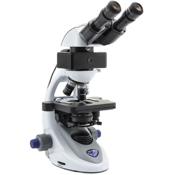 Optika Microscoop B-292LD1, bino, LED-FLUO, N-PLAN IOS, 1000x droog, blauwe filterset