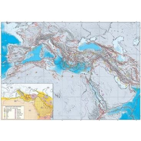 UKGE Regionale kaart Geodynamic map of the Mediterranean