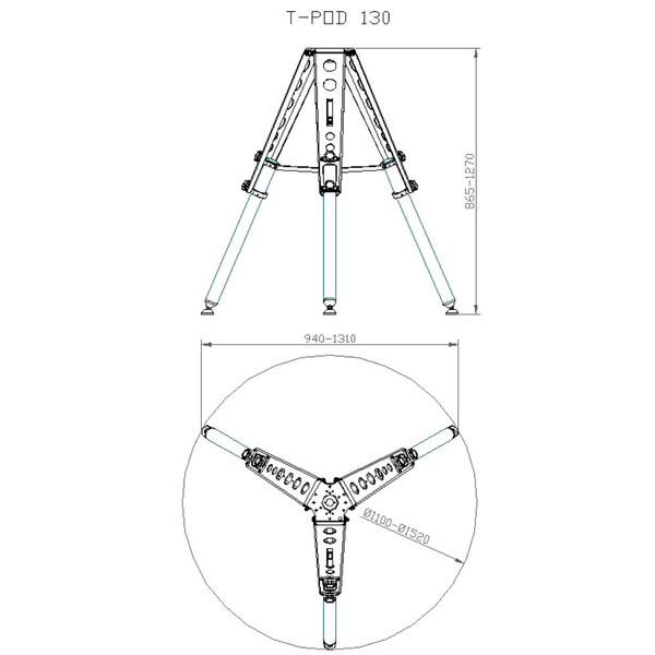 Avalon Statief T-Pod 130 rood