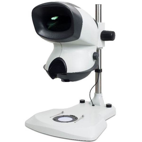 Vision Engineering Stereo zoom microscoop Mantis Elite TS, ME-TS, kop, Doorgelaten licht en gereflecteerd licht, LED, Zuilen statief, met 2x turret, 2-20x, zonder objectieven