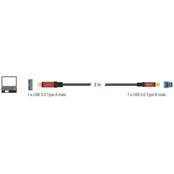 PegasusAstro USB Kabel Premium 1x USB3.0 Type-B 2m