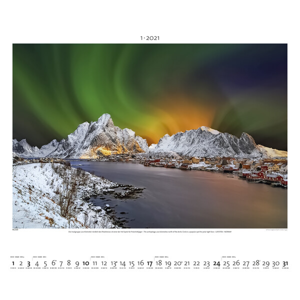 Palazzi Verlag Kalender Aurora Borealis 2021