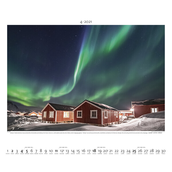 Palazzi Verlag Kalender Aurora Borealis 2021