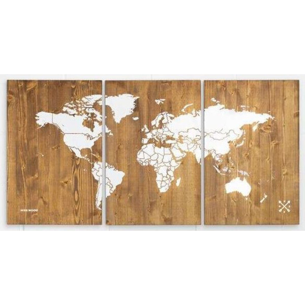 Miss Wood Wereldkaart Woody Map Wooden 120x60