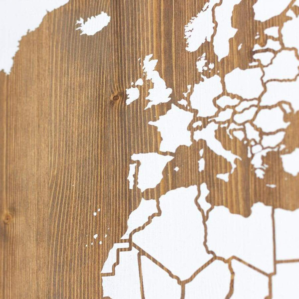 Miss Wood Wereldkaart Woody Map Wooden 120x60