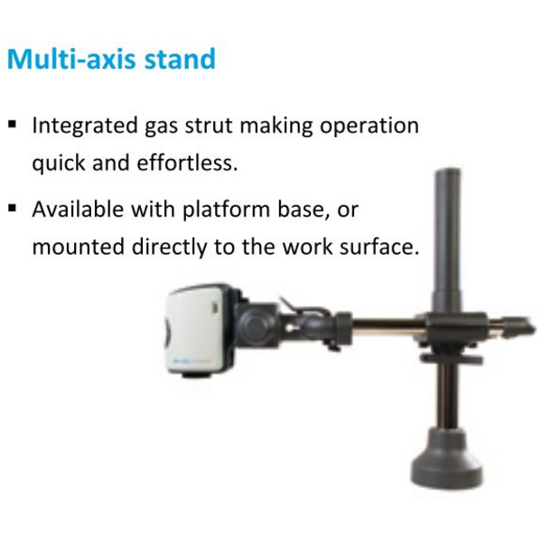 Vision Engineering Microscoop EVO Cam II, ECO2502, multi-axis, LED light, 0.62x W.D.106mm, HDMI, USB3, 24" Full HD
