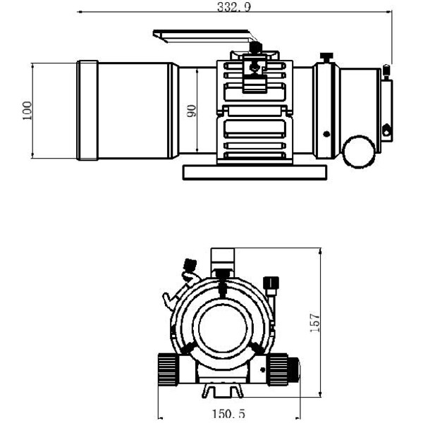 TS Optics Apochromatische refractor AP 76/342 EDPH Flatfield OTA