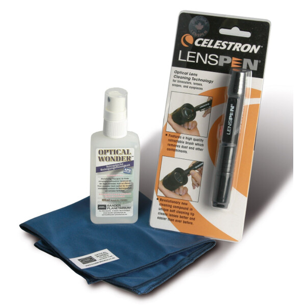 Baader Optische reinigingsvloeistof Optical Wonder 100ml met doekje en LensPen