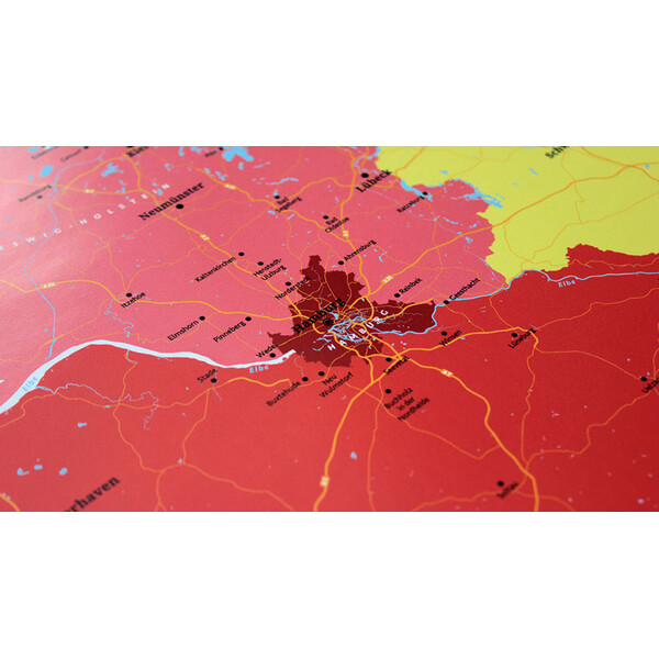 Marmota Maps Kaart Deutschland politisch (70x100)