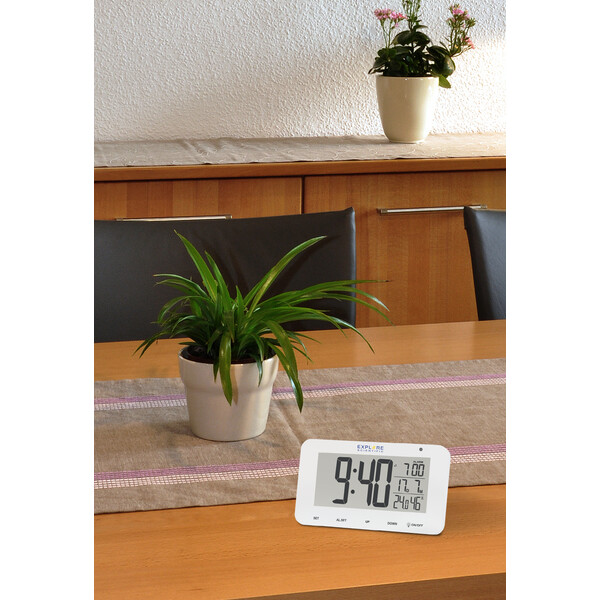 Weerstation Radiogestuurde wekker met vochtigheids- en temperatuurweergave