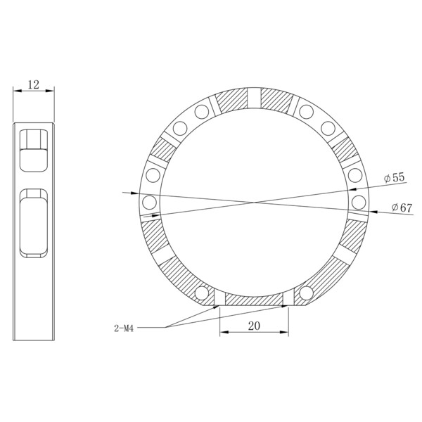 Omegon Volgkijker ringen voor 40/180 APO