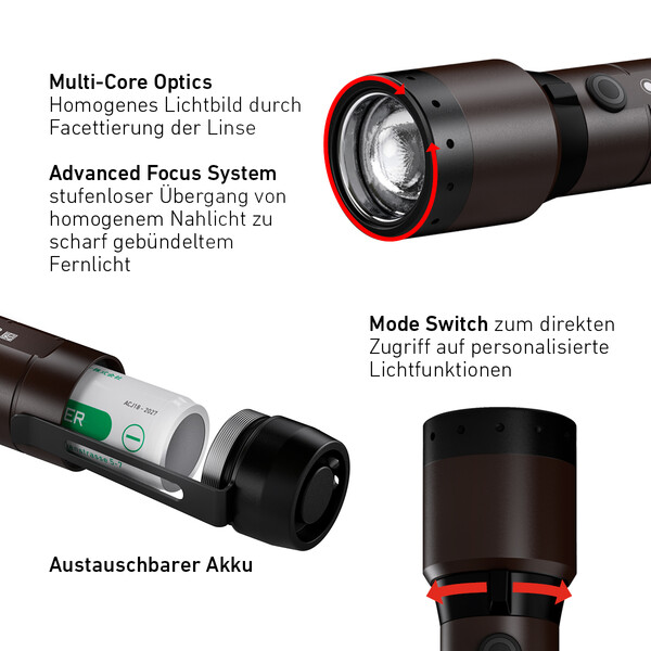 LED LENSER Zaklamp P7R Handtekening