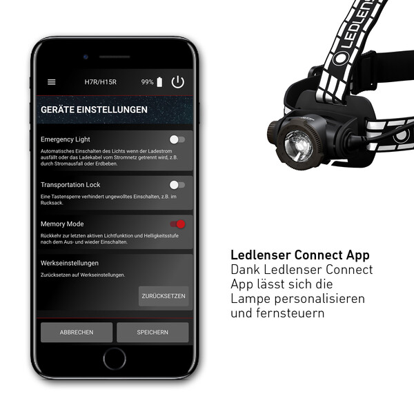 LED LENSER Hoofdlamp H7R-handtekening