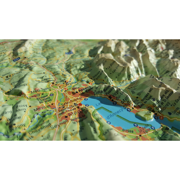 3Dmap Regionale kaart Haute Savoie Version été