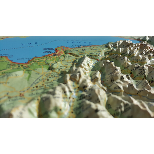 3Dmap Regionale kaart Haute Savoie Version été