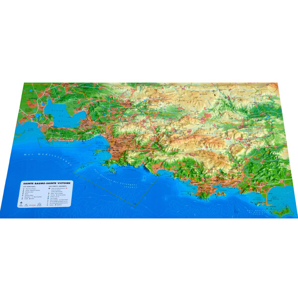 3Dmap Regionale kaart Sainte-Victoire et Sainte-Baume