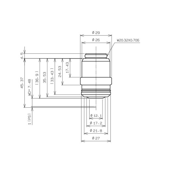 Evident Olympus Objectief Olympus LUCPLFLN20XRC/0,45
