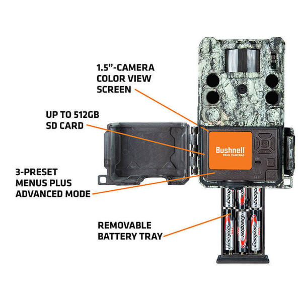 Bushnell Wildlife camera 30MP CORE 4KS Tree Bark Camo No Glow, Box 5L