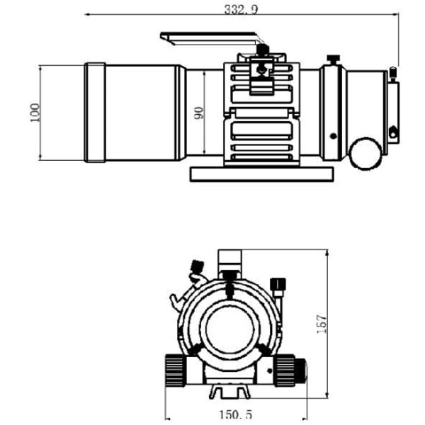 TS Optics Apochromatische refractor AP 76/418