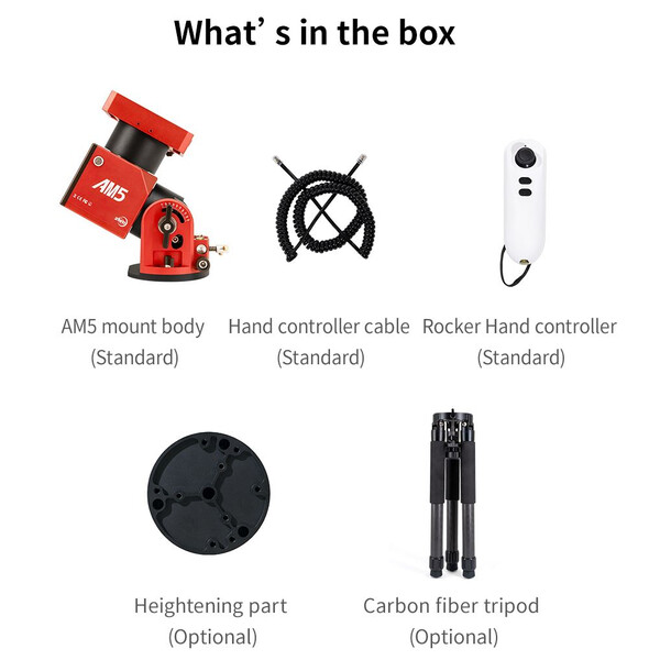 ZWO Montering AM5 harmonic drive equatorial mount + carbon tripod