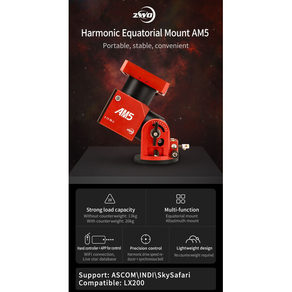 ZWO Montering AM5 Harmonic Equatorial Mount