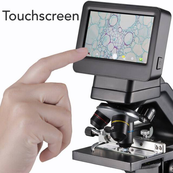 Bresser Biolux Touch, scherm, 30x-1125x, AL/DL, LED, 5 MP, HDMI, Microscoop voor school en hobby