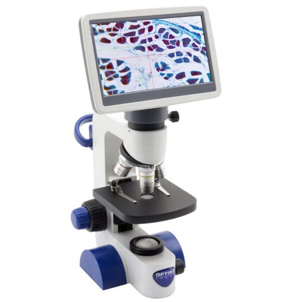 Optika Microscoop B-61V, Scherm, 7 inch, DIN, achro, 40-400x, LED, 1W