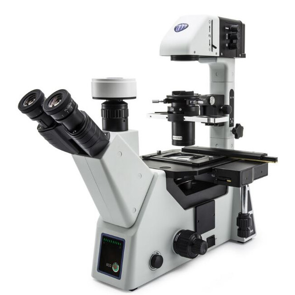 Optika Omgekeerde microscoop IM-5, trino, geïnverteerd, 10x24mm, LED 8W w.o. objectieven