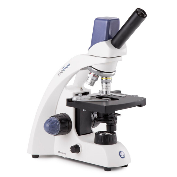 Euromex Microscoop BioBlue, BB.4225, Digitaal, mono, DIN, 40x - 400x, 10x/18, LED, 1W, met kruistafel