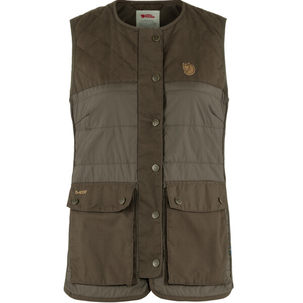 Fjällräven Boswol gewatteerd vest W, 633 Donker Olijf, L