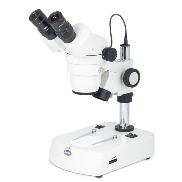 Motic Stereo zoom microscoop SMZ140-N2LED, bino, 10x/20, Al/Dl, 3W LED