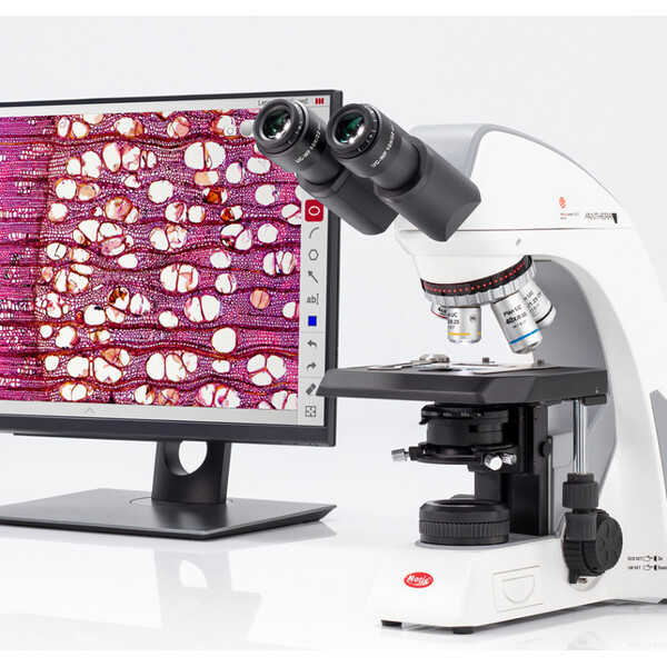 Motic Microscoop Panthera cloud, bino, Digitaal, Digitaal, Plan, Achro, 40x-1000x, 10x/22mm, Halogeen/LED, HDMI, 8MP