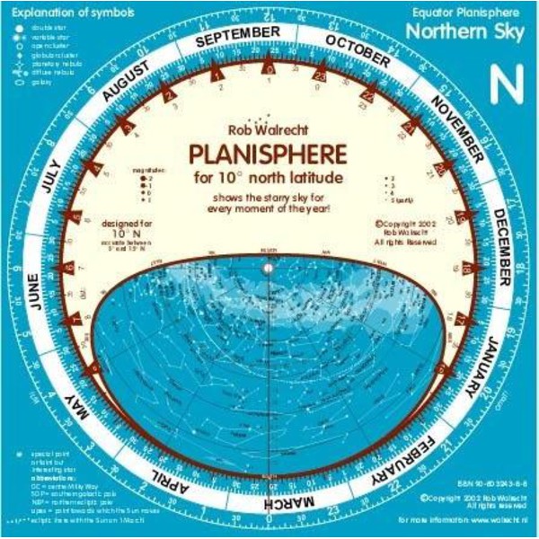 TS Optics Sterrenkaart Double sided planisphere