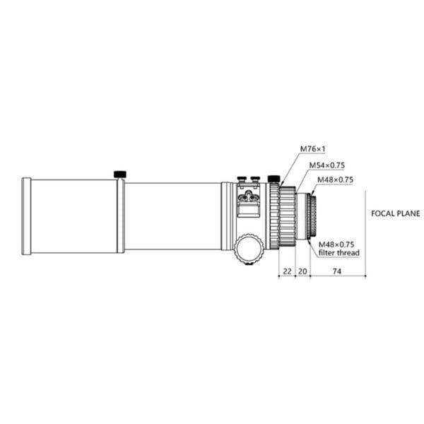 OPT Apochromatische refractor Radian AP 75/405 Petzval OTA